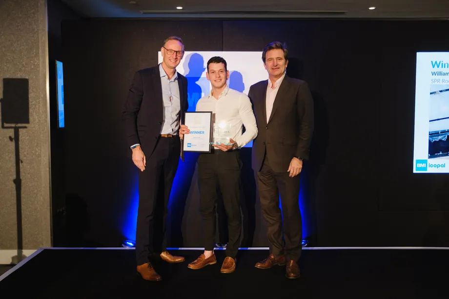William Patel collecting his award