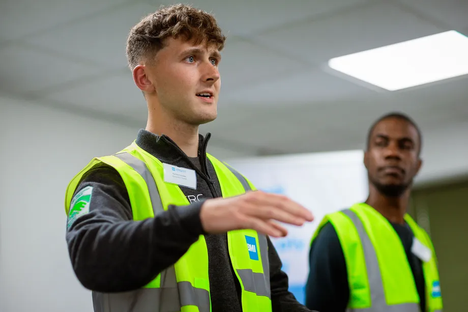Robbie Gosden, BMI Icopal Apprentice of the Year 2024 for Flat Roofing. Taylor Roofs and National Construction College.