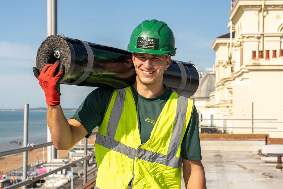 Charlie Plant, Sussex Asphalte, BMI Icopal Apprentice of the Year in Flat Roofing 2023