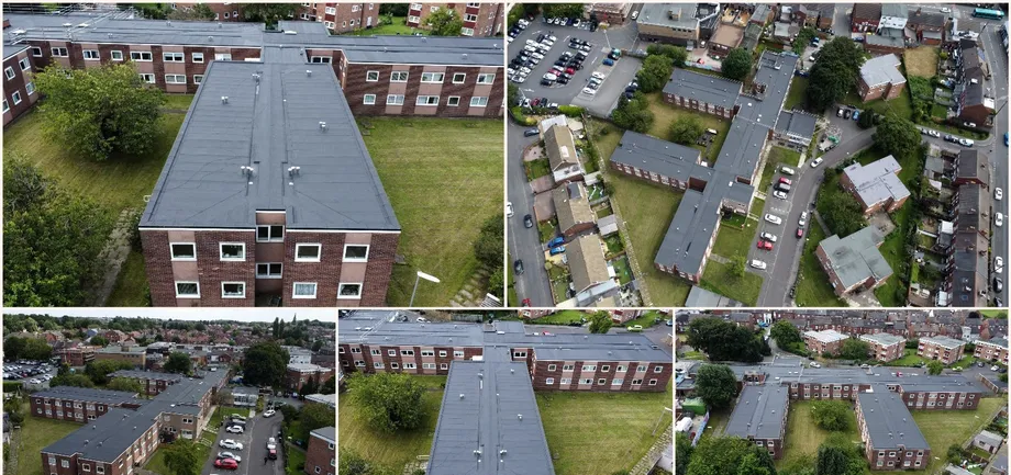 Collage of images from Halliday Court