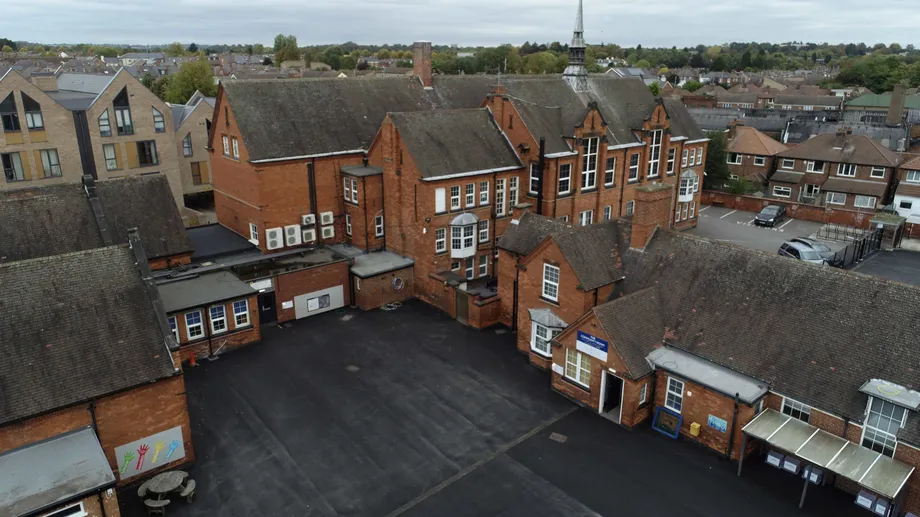 Before: John Clifford School needing roof refurbishment 