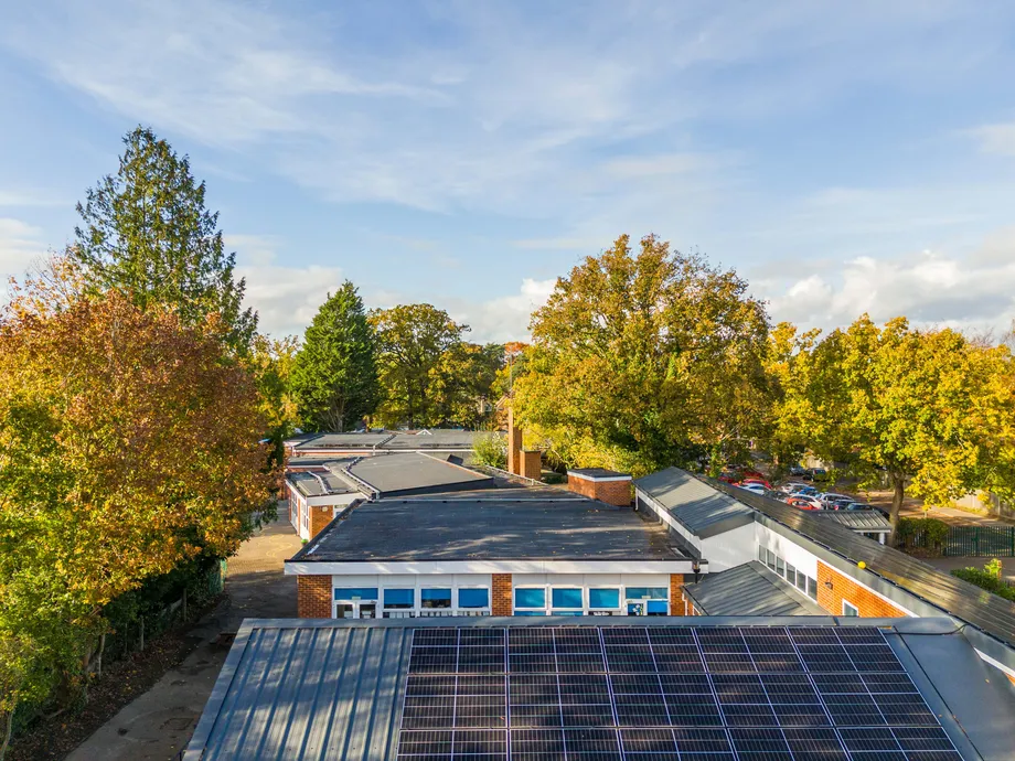 The new roof at Nine Mile Ride Primary School 