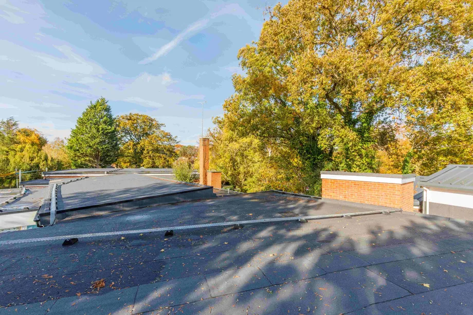 Different roof levels at Nine Mile Ride Primary School